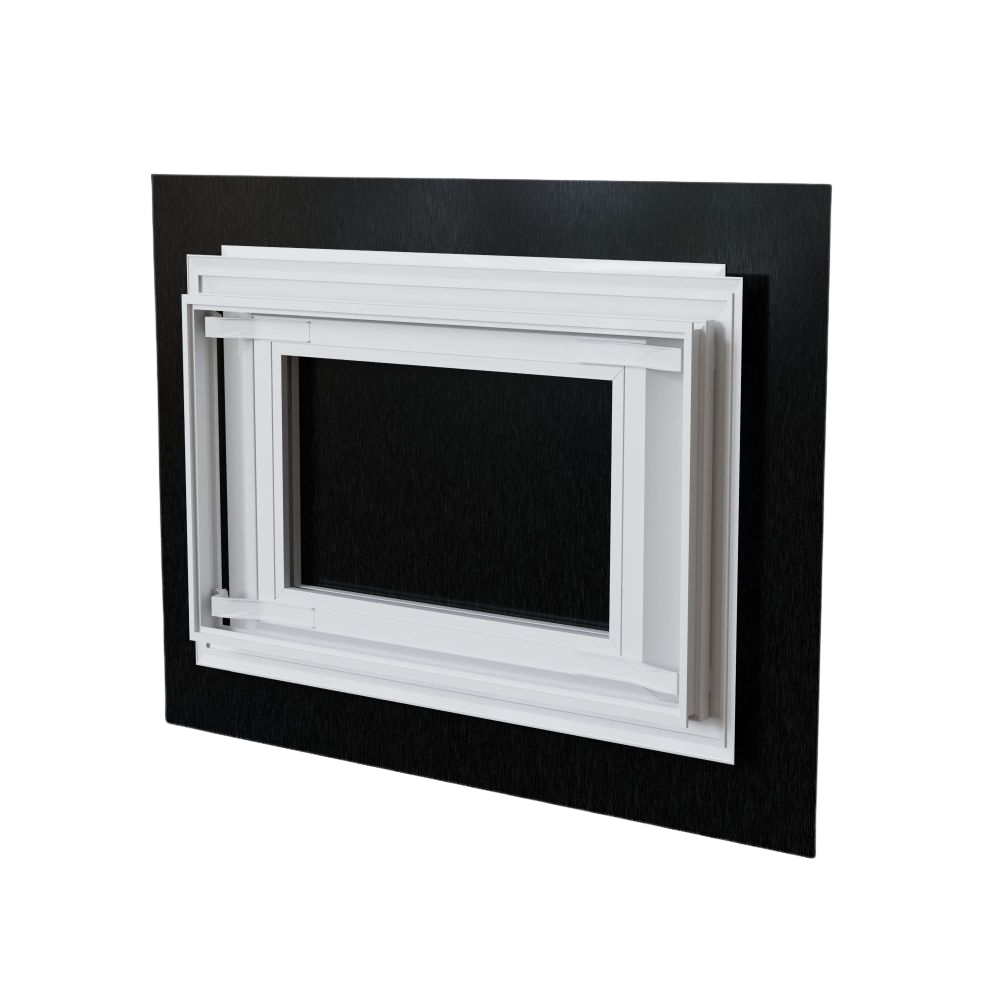 Baillindustrie - Grille soufflage Confort Black - Photo produit DIF600X400 BLACK vue arrière